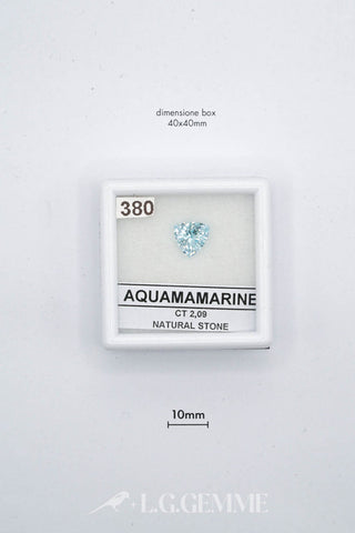 acquamarina 2.09ct blu quadrato