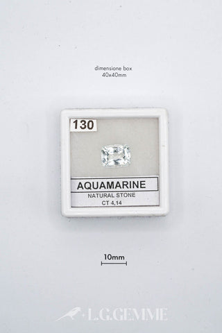 acquamarina 4.14ct blu quadrato