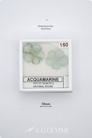 acquamarina 16.99ct blu forma libera