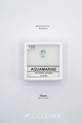 acquamarina 0.90ct blu ovale