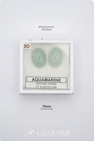 acquamarina 23.98ct blu ovale