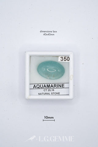 acquamarina 25.16ct blu ovale