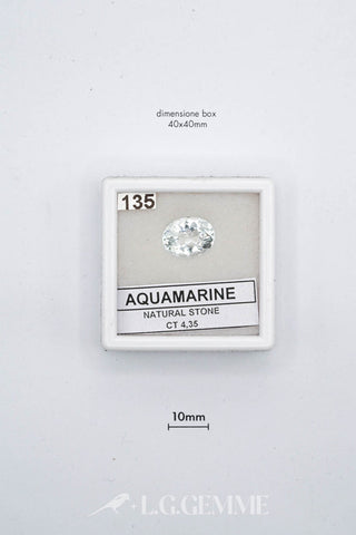 acquamarina 4.35ct blu ovale