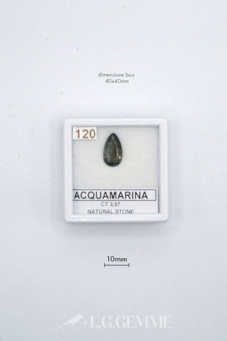 acquamarina 2.97ct blu pera