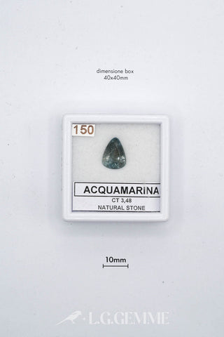acquamarina 3.48ct blu pera