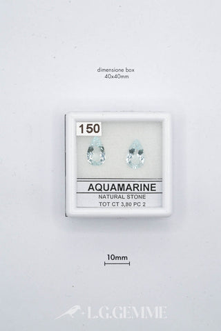 acquamarina 3.80ct blu pera