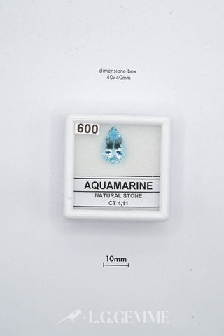 acquamarina 4.11ct blu pera