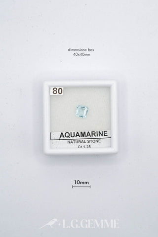 acquamarina 1.25ct blu rettangolare