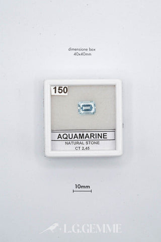 acquamarina 2.45ct blu rettangolare