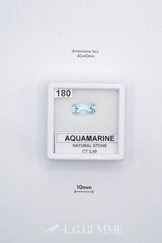 acquamarina 2.49ct blu quadrato