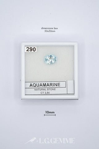 acquamarina 3.54ct blu ovale
