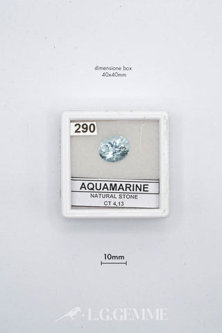 acquamarina 4.13ct blu ovale