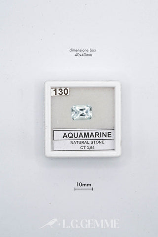 acquamarina 3.64ct blu rettangolare