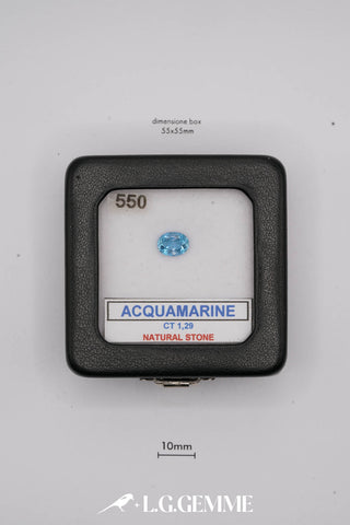 Acquamarina 1,29 carati Ovale gemma preziosa