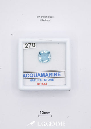 Acquamarina 2,43 carati Cuscino gemma preziosa