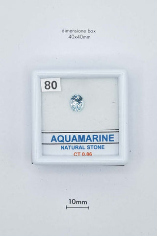 Acquamarina 0,86 carati Ovale gemma preziosa