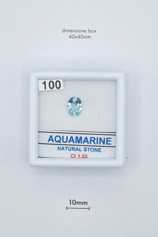 Acquamarina 1,03 carati Ovale gemma preziosa