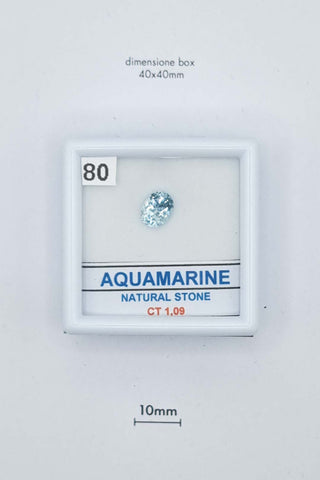 Acquamarina 1,09 carati Ovale gemma preziosa