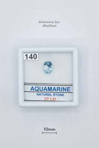 Acquamarina 1,31 carati Ovale gemma preziosa