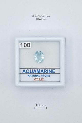 Acquamarina 1,72 carati Ovale gemma preziosa