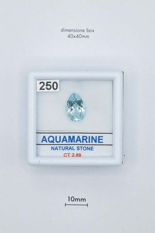 Acquamarina 2,89 carati Pera gemma preziosa