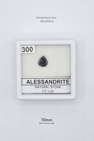 Alessandrite 1,24 carati Pera gemma preziosa