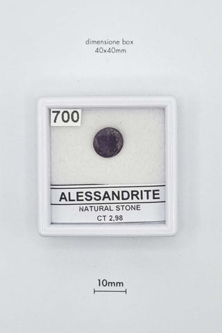 Alessandrite 2,98 carati Tonda gemma preziosa