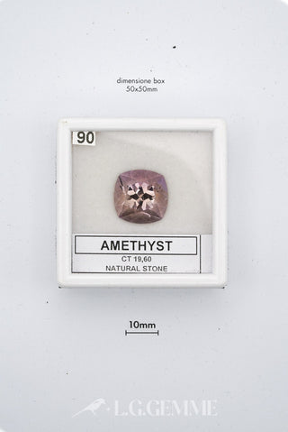 ametista 19.60ct viola quadrato