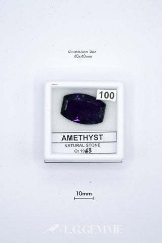 ametista 19.63ct viola quadrato