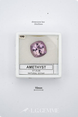 ametista 21.95ct viola quadrato