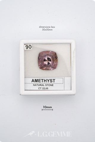 ametista 22.65ct viola quadrato