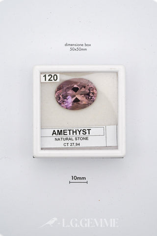 ametista 27.94ct viola ovale