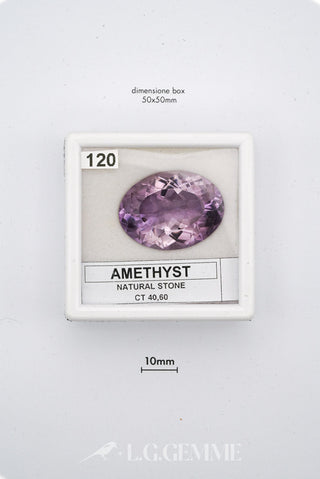 ametista 40.60ct viola ovale