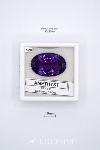 ametista 42.93ct viola ovale