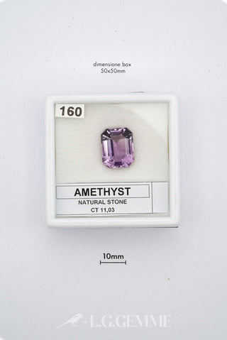 ametista 11.03ct viola rettangolare