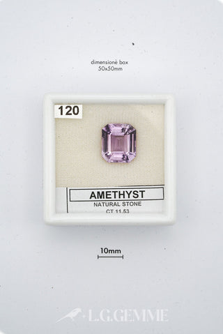 ametista 11.53ct viola rettangolare