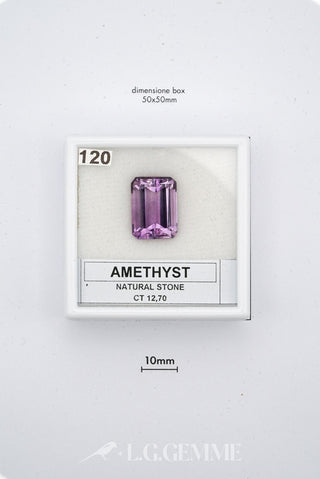 ametista 12.70ct viola rettangolare