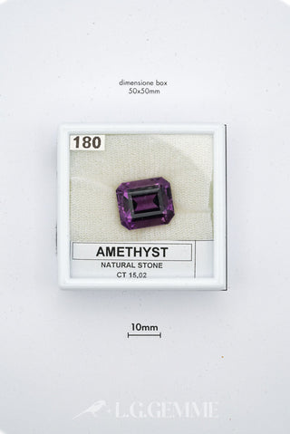 ametista 15.02ct viola rettangolare