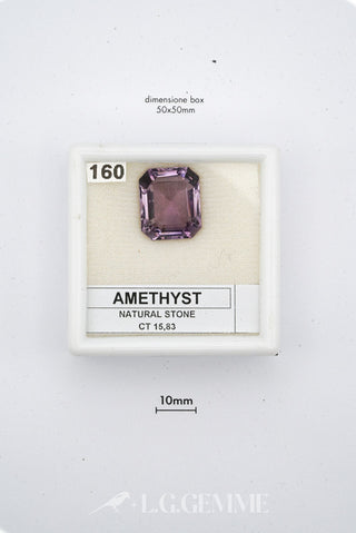 ametista 15.83ct viola rettangolare