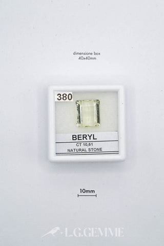 berillo 10.61ct giallo rettangolare