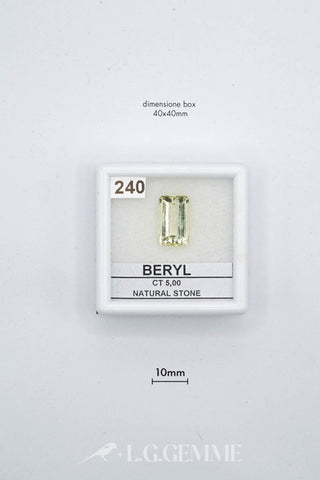 berillo 5.00ct giallo rettangolare