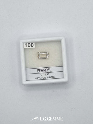 berillo 2.30ct trasparente rettangolare