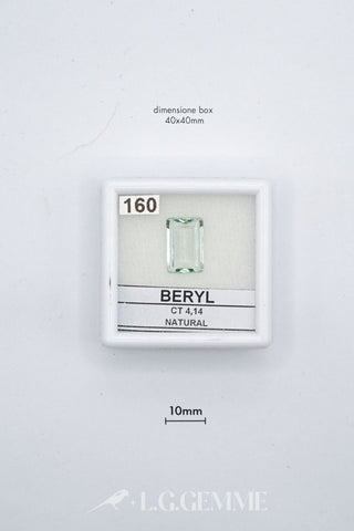 berillo 4.14ct verde rettangolare