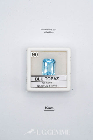 topazio 12.80ct blu rettangolare