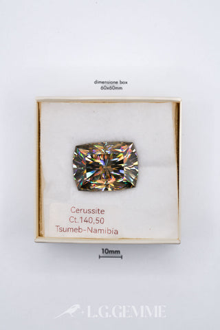 Cerussite 140,50 carati Cuscino gemma preziosa