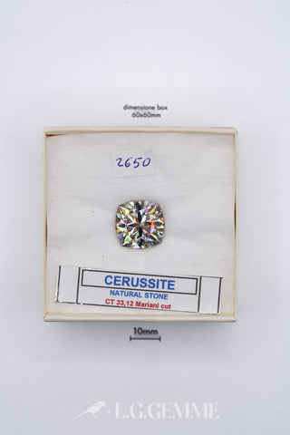 Cerussite 33,12 carati Cuscino gemma preziosa