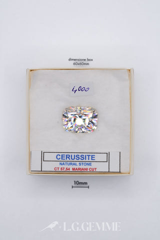 Cerussite 57,54 carati Cuscino gemma preziosa