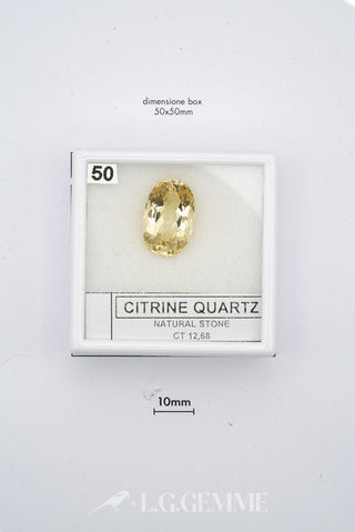 citrino 12.68ct giallo ovale