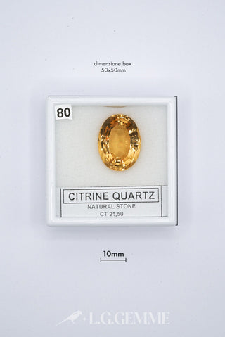 citrino 21.50ct giallo ovale