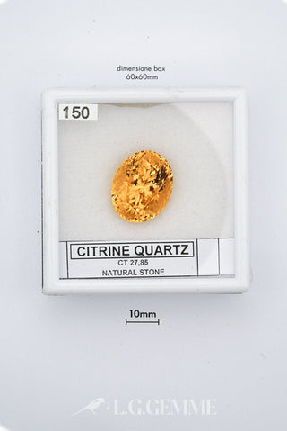 citrino 27.85ct giallo ovale